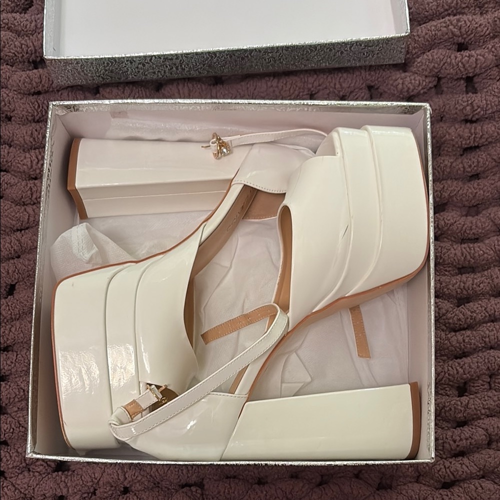 Steve Madden White Platform Elegance
